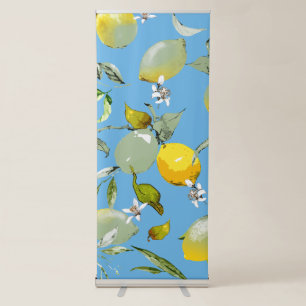 Watercolor lemons 26 retractable banner