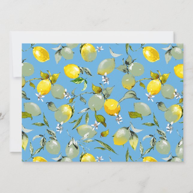 Watercolor lemons 27 invitation (Front)