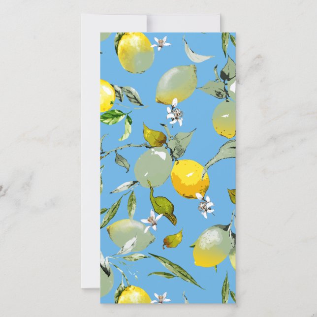 Watercolor lemons 27 save the date (Front)