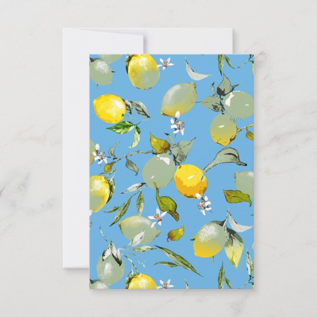 Watercolor lemons 27 save the date (Front)