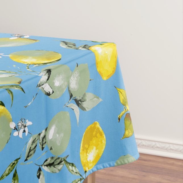 Watercolor lemons 27 tablecloth (In Situ)