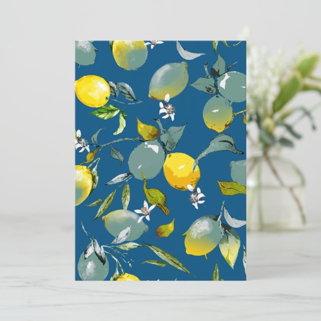 Watercolor lemons 28 card