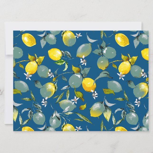 Watercolor lemons 29 announcement (Front)