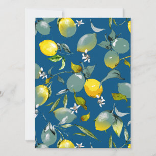 Watercolor lemons 29 save the date