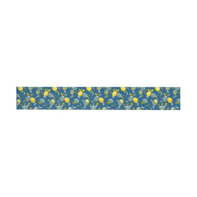 Watercolor lemons 29 wrap around label (Individual)