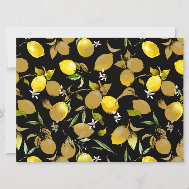 Watercolor lemons 30 announcement (Front)