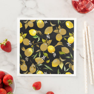 Watercolor lemons 30 napkin