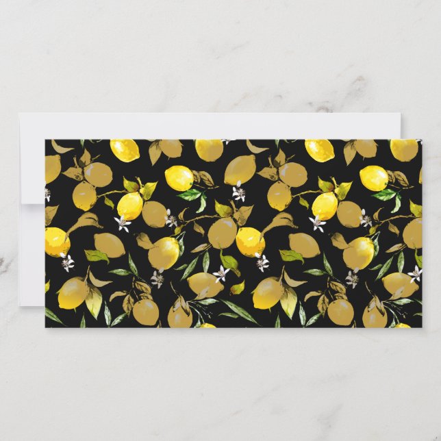 Watercolor lemons 30 save the date (Front)