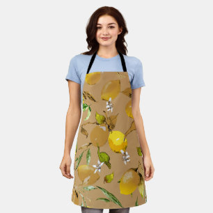 Watercolor lemons 33 apron