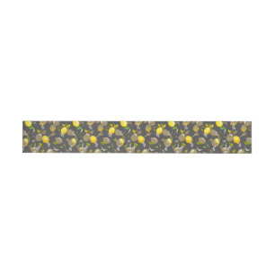 Watercolor lemons 34 wrap around label