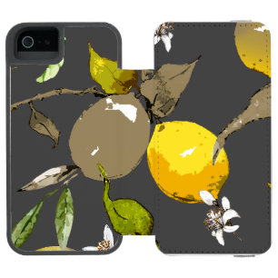 Watercolor lemons 35 incipio watson™ iPhone 5 wallet case