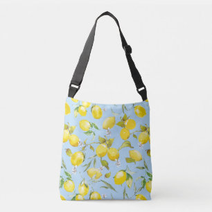 Watercolor lemons 4 crossbody bag