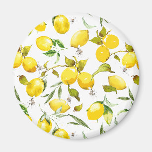 Watercolor lemons 5 magnet