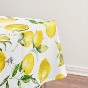 Watercolor lemons 5 tablecloth