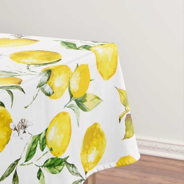 Watercolor lemons 5 tablecloth (In Situ)