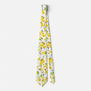 Watercolor lemons 5 tie