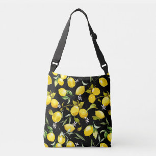 Watercolor lemons 7 crossbody bag