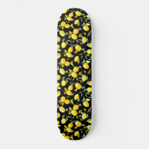 Watercolor lemons 7 skateboard