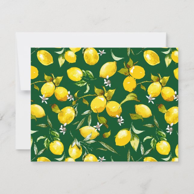 Watercolor lemons 9 card (Front)