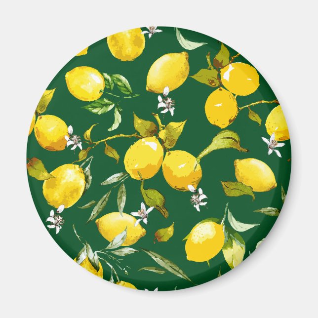 Watercolor lemons 9 magnet (Front)