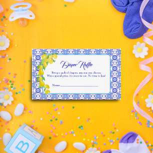 Watercolor Lemons Amalfi Diaper Raffle Enclosure Card