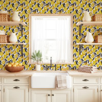 Watercolor Lemons and Grey Leaves