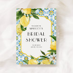 Watercolor Lemons and Moroccan Tile Bridal Shower Poster<br><div class="desc">Welcome your guests in style with our customisable bridal shower welcome sign. Featuring a watercolor lemon design paired with a beautiful blue, yellow, and white Moroccan tile pattern, this sign sets the perfect tone for your bridal shower or shower. Whether it’s for a summer bridal shower, a citrus-themed party, a...</div>