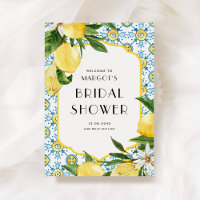 Watercolor Lemons and Moroccan Tile Bridal Shower