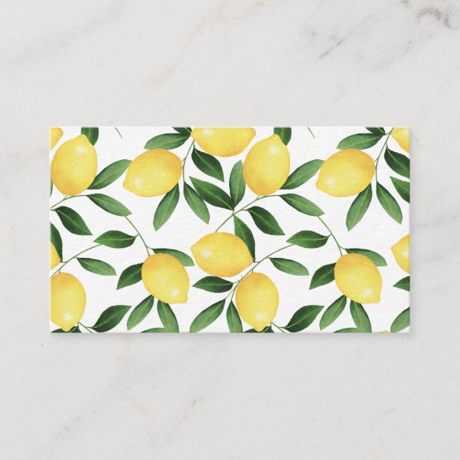 WATERCOLOR LEMONS BUSINESS CARD (Front)