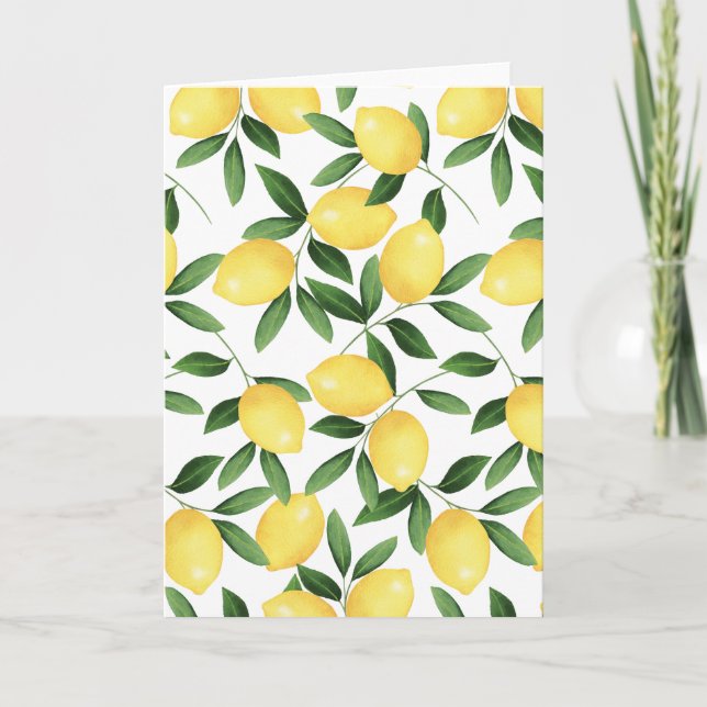 WATERCOLOR LEMONS CARD (Front)