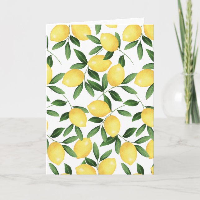 WATERCOLOR LEMONS CARD (Front)