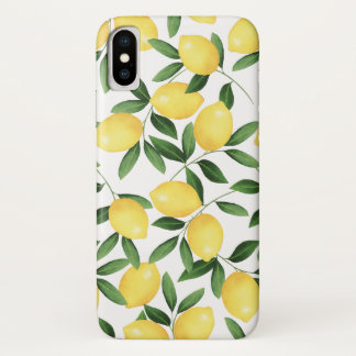 WATERCOLOR LEMONS iPhone X CASE