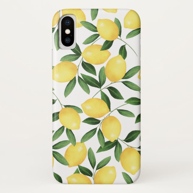 WATERCOLOR LEMONS Case-Mate iPhone CASE (Back)