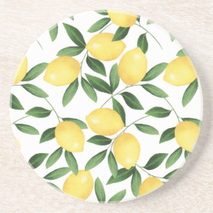 WATERCOLOR LEMONS COASTER