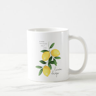 WATERCOLOR LEMONS COFFEE MUG