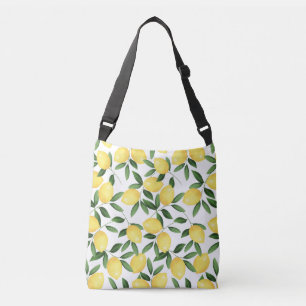 WATERCOLOR LEMONS CROSSBODY BAG