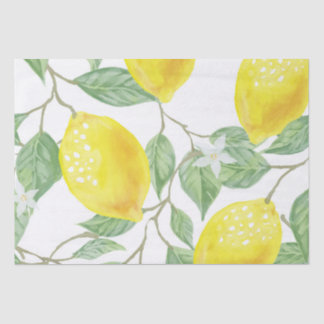 Watercolor Lemons Decoupage Tissue Paper