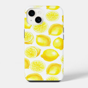 Watercolor lemons design iPhone 14 case
