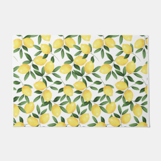 WATERCOLOR LEMONS DOORMAT