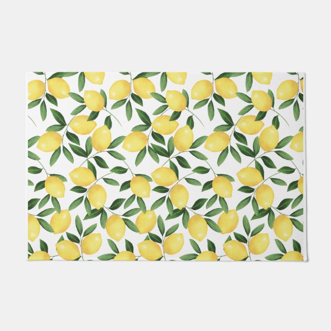 WATERCOLOR LEMONS DOORMAT (Front)