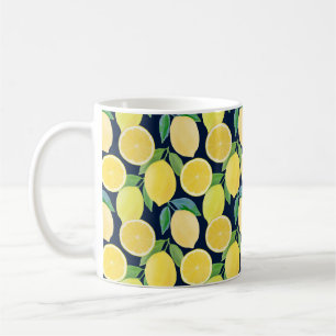 Watercolor Lemons: Fresh Pattern Illustration Coffee Mug