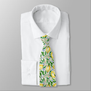 Watercolor lemons fruit tie