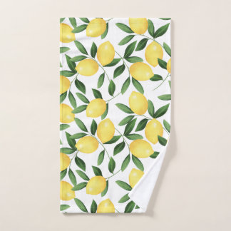 WATERCOLOR LEMONS HAND TOWEL