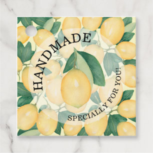 Watercolor Lemons HANDMADE for You Canning Gifts Favour Tags