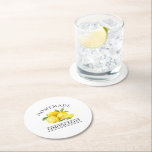 Watercolor Lemons Homemade Limoncello Round Paper Coaster<br><div class="desc">Watercolor Lemons Homemade Limoncello Paper Coasters</div>