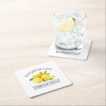 Watercolor Lemons Homemade Limoncello Square Paper Coaster<br><div class="desc">Watercolor Lemons Homemade Limoncello Paper Coasters</div>