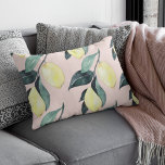 Watercolor Lemons & Leaves Yellow Seamless Pattern Decorative Cushion<br><div class="desc">Watercolor Lemons & Leaves Yellow Seamless Pattern</div>