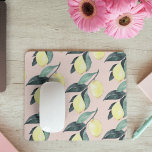 Watercolor Lemons & Leaves Yellow Seamless Pattern Mouse Mat<br><div class="desc">Watercolor Lemons & Leaves Yellow Seamless Pattern</div>