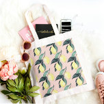 Watercolor Lemons & Leaves Yellow Seamless Pattern Tote Bag<br><div class="desc">Watercolor Lemons & Leaves Yellow Seamless Pattern</div>