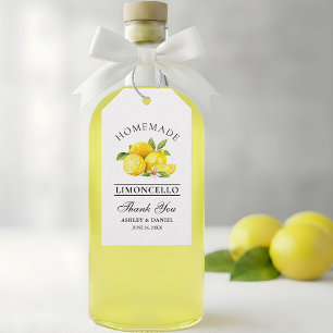 Watercolor Lemons Limoncello Wedding Thanks Gift Tags